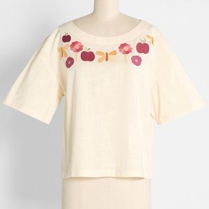 ModCloth Princess Highway Nature's Bounty Embroidered Top